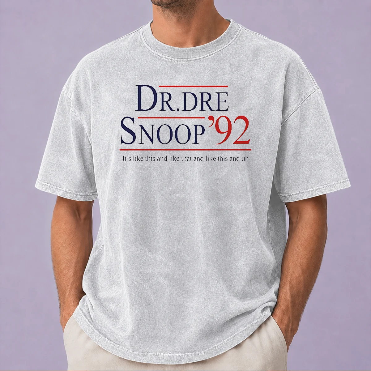 Original Dr Dre And Snoop Dogg '92 It'S Like This And Like That Washed T-Shirt