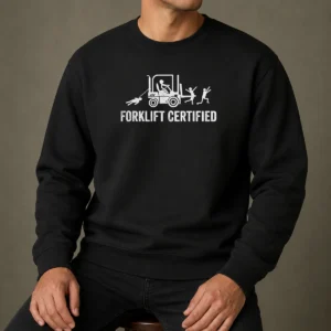 Original Hot Forklift Certified Forklift Operator Funny Humor Sweater