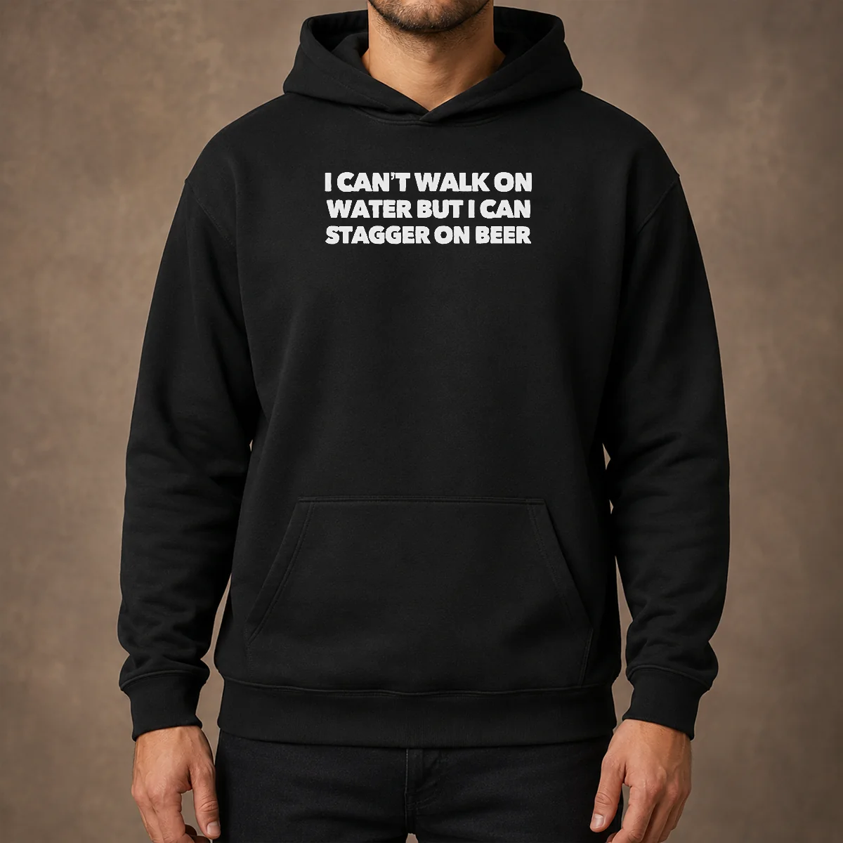 Original I Can'T Walk On Water But I Can Stagger On Beer Hoodie
