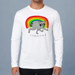 Original Jimothy The Raccoon Rainbow Funny Animal Long Sleeve Shirt