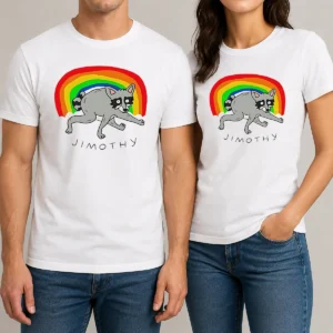 Original Jimothy The Raccoon Rainbow Funny Animal
