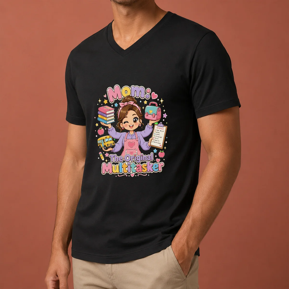 Original Multitasking Mom Kawaii Shirt V-Neck Shirt Original Multitasking Mom Kawaii Shirt V-Neck Shirt