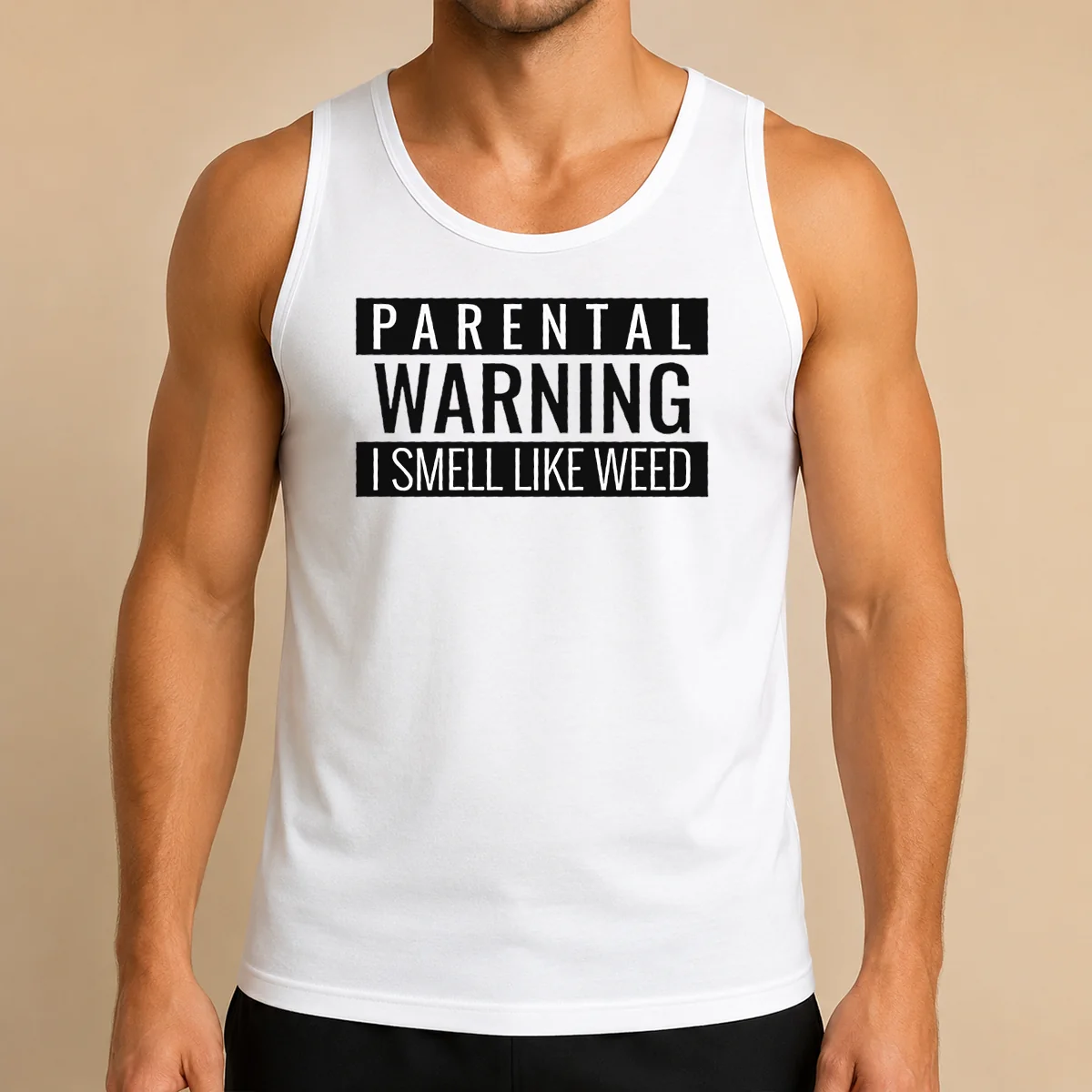 Original Parental Warning I Smell Like Weed Tank Top