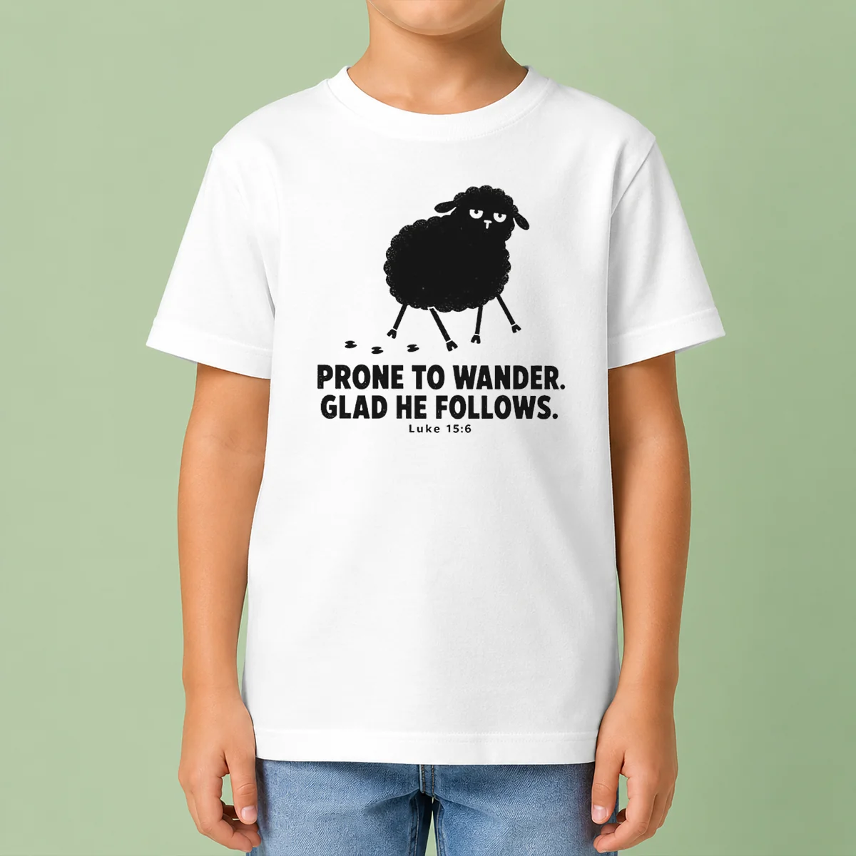 Original Prone To Wander Glad He Follows Kids T-Shirt