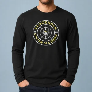 Original System Of A Down Stockholm 2026 Tour Badge Long Sleeve Shirt