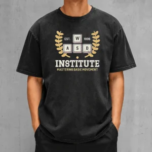 Original WASD Institute Est 1996 Mastering Basic Movement Washed T-Shirt