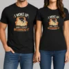 Perfect Awesome I Woke Up And I Don'T Recommend It Geek t shirt in black, casual short sleeve cotton tee