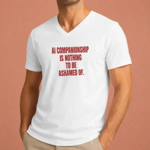 Premium AI Companionship Is Nothing To Be Ashamed Of V-Neck Shirt