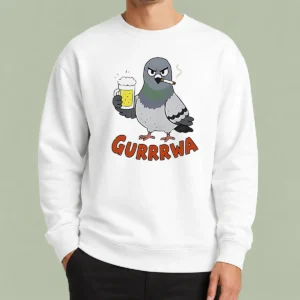 Premium Angry Pigeon With Beer And Cigarette Sweater