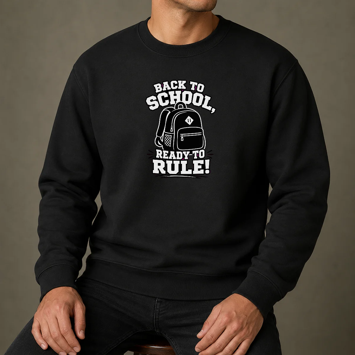 Premium Back To School Ready To Rule Silhouette Sweater