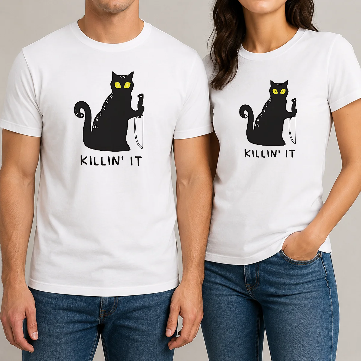 Premium Black Cat Holding Knife Killin' Shirt Premium Black Cat Holding Knife Killin' Shirt