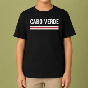Premium Cabo Verde Flag National Pride Kids T Shirt in vibrant colors, featuring the national flag on a comfortable cotton fabric