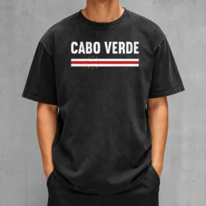 Premium Cabo Verde Flag National Pride Washed T-Shirt