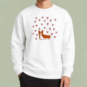 Premium Cute Corgi Dog Valentines Day Sweater