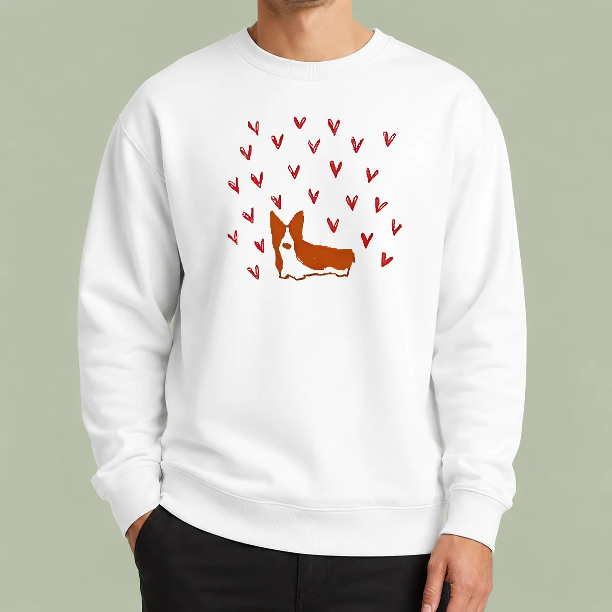 Premium Cute Corgi Dog Valentines Day Sweater