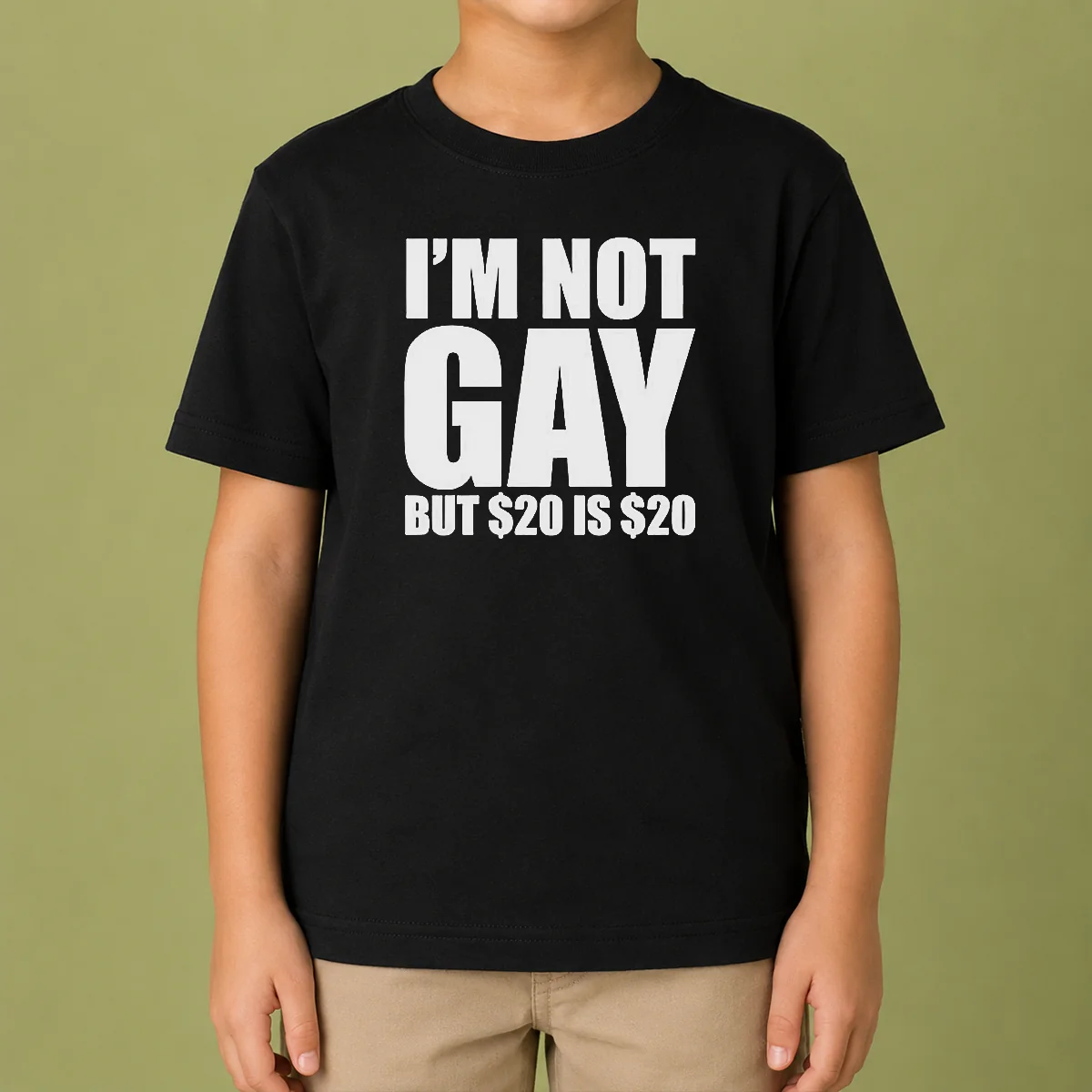 Premium I Am Not Gay But 20 Dollars Is 20 Dollars Meme Kids T-Shirt