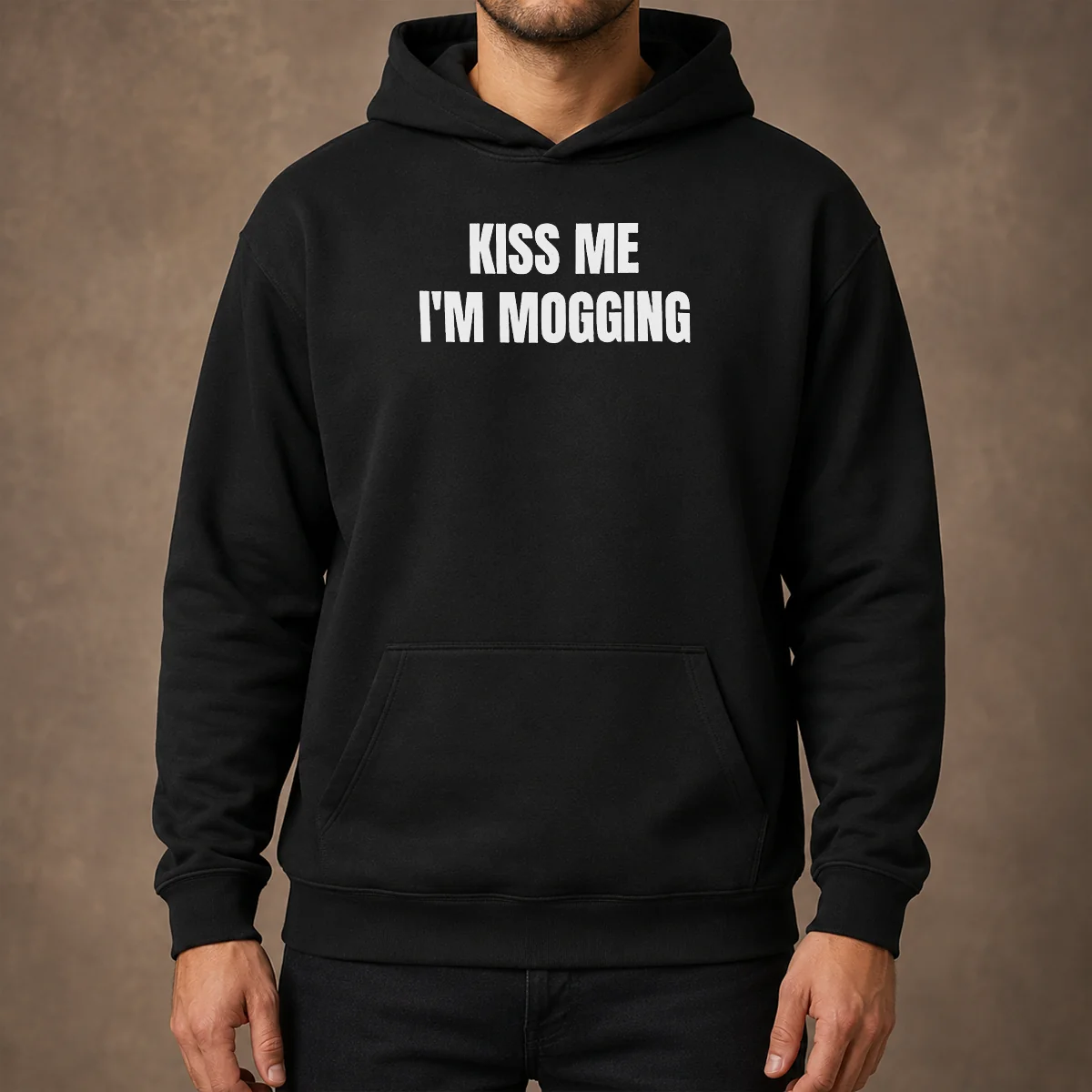 Premium Kiss Me I'M Mogging Looksmaxxing Meme Hoodie