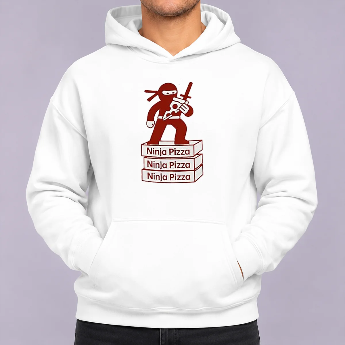 Premium Ninja Pizza Ninja Pizza Ninja Pizza Ninja Pizza Standing On Boxes Hoodie