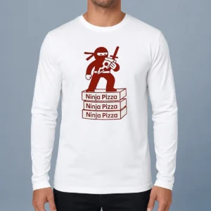 Premium Ninja Pizza Ninja Pizza Ninja Pizza Ninja Pizza Standing On Boxes Long Sleeve Shirt