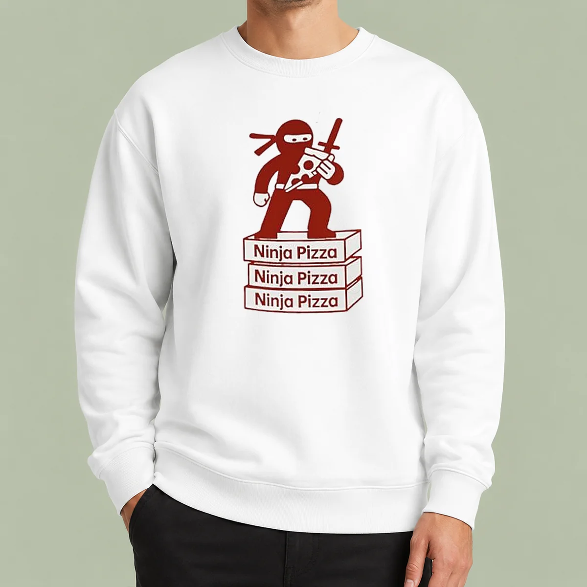 Premium Ninja Pizza Ninja Pizza Ninja Pizza Ninja Pizza Standing On Boxes Sweater