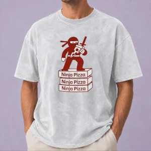 Premium Ninja Pizza Ninja Pizza Ninja Pizza Ninja Pizza Standing On Boxes Washed T-Shirt