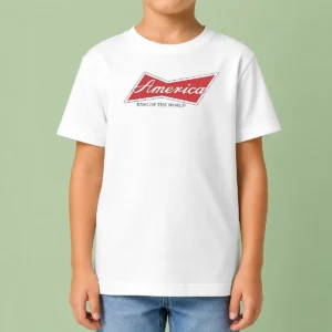 Premium Pretty America King Of The World Patriotic USA Kids T-Shirt