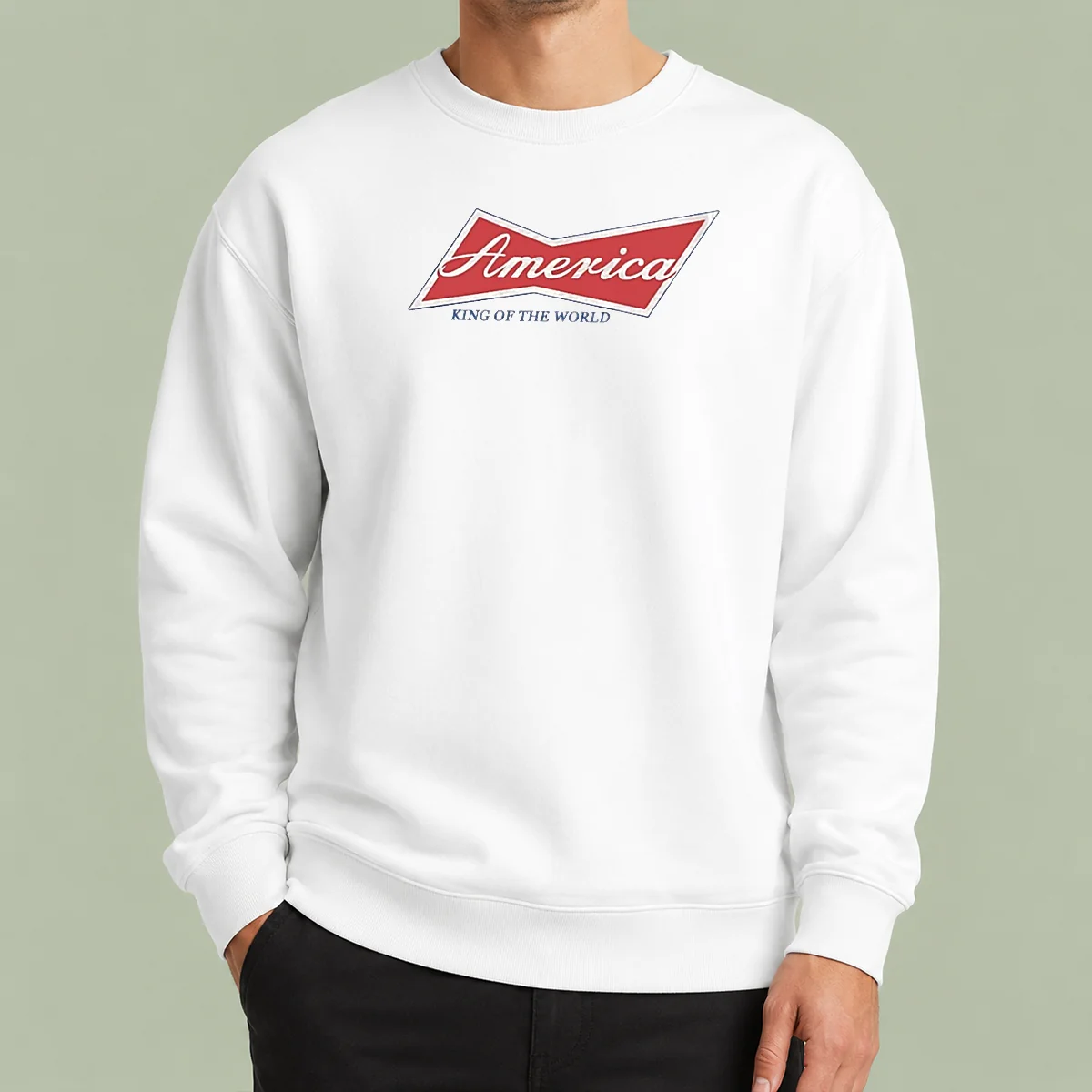 Premium Pretty America King Of The World Patriotic USA Sweater