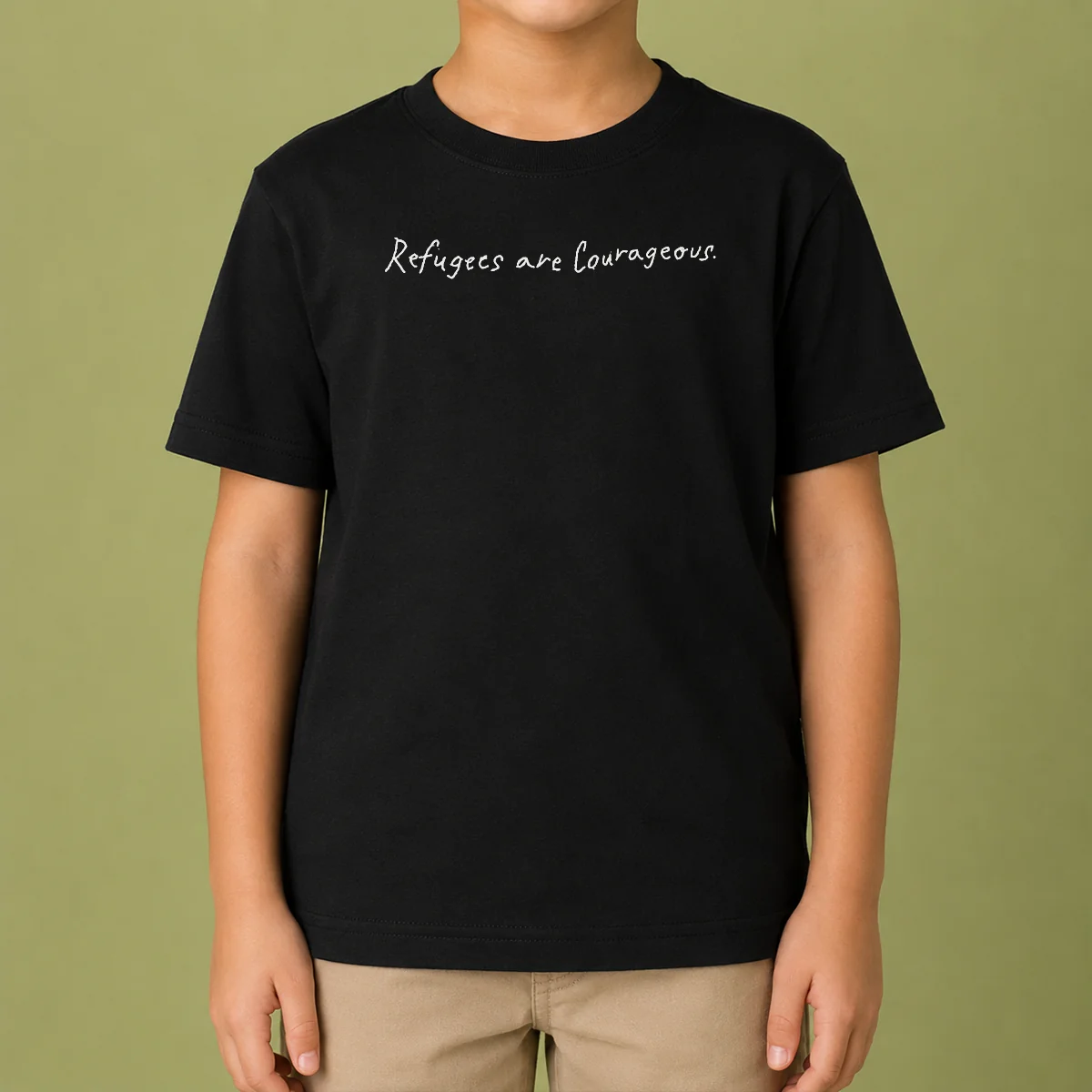 Premium Pretty Refugees Are Courageous Kids T-Shirt
