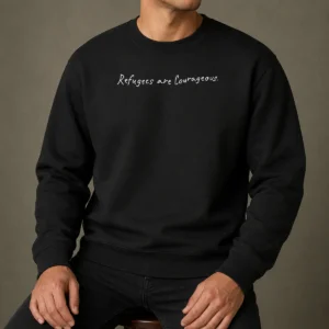 Premium Pretty Refugees Are Courageous Sweater