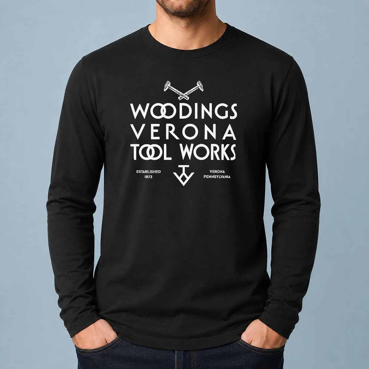 Premium Woodings Verona Tool Works Established 1873 Pennsylvania Long Sleeve Shirt