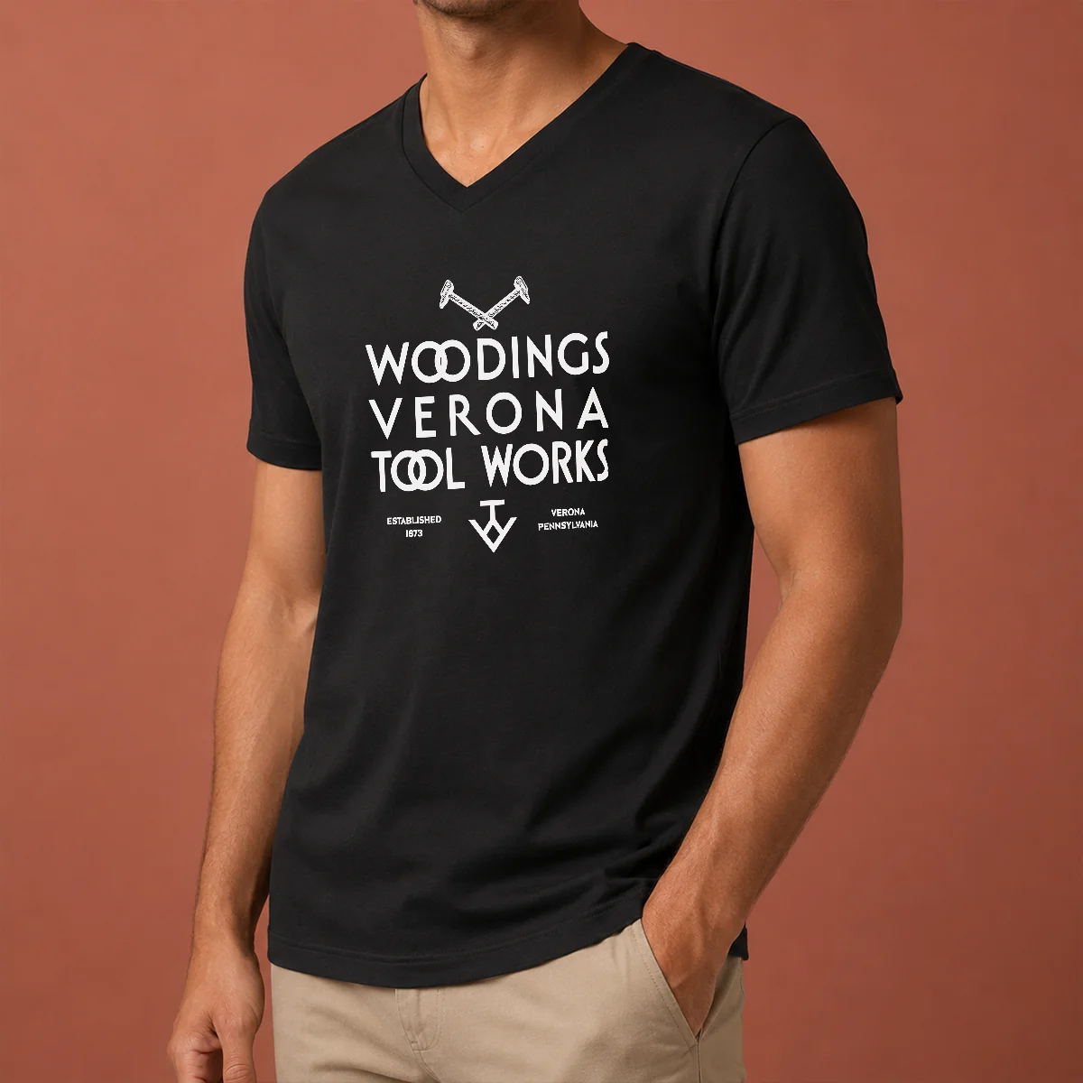 Premium Woodings Verona Tool Works Established V-Neck Shirt Premium Woodings Verona Tool Works Established V-Neck Shirt