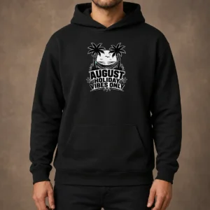 Pretty August Holiday Silhouette Vibes For Summer Lovers Hoodie