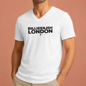 Pretty Billie Eilish London Tour Concert Music V-Neck Shirt