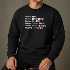 Pretty Cawang Cawang Baru Cililitan Sentral Simpang Cawang Transport Transit Map Sweater