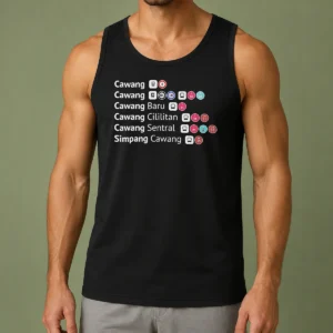 Pretty Cawang Cawang Baru Cililitan Sentral Simpang Cawang Transport Transit Map Tank Top