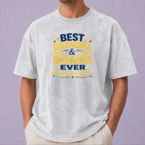 Pretty Good Grandparents Day Typography Family Love Washed T-Shirt