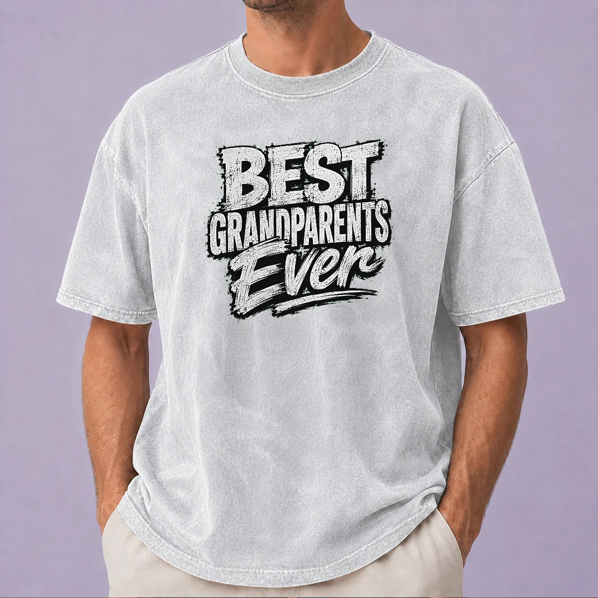 Pretty Grandparents Day Best Grandparents Ever Streetwear Washed T-Shirt