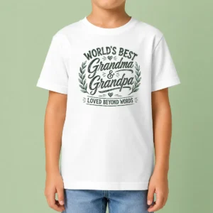 Pretty Grandparents Day Gratitude Sketch Loved Grandchild Kids T-Shirt