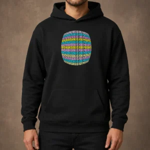 Pretty Microdosing Is For Pussies Hoodie in black with bold white text on front, comfortable pullover style