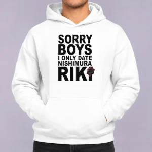 Pretty Nishimura Riki Enhypen Sorry Boys I Only Date Nishimura Riki Text Rose Hoodie