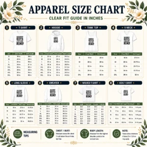 Size chart for Pretty Nishimura Riki Enhypen Sorry Boys I Only Date Nishimura Riki Text Rose with measurements in inches and cm