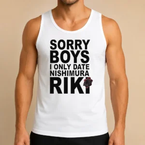 Pretty Nishimura Riki Enhypen Sorry Boys I Only Date Nishimura Riki Text Rose Tank Top