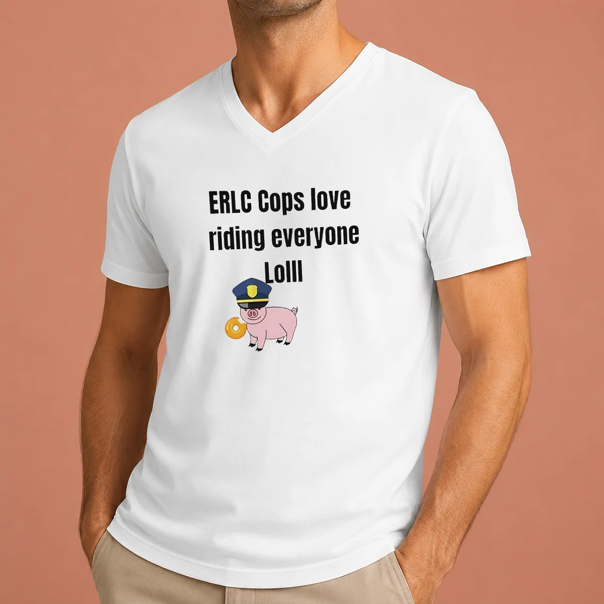 Pretty Pig Erlc Cops Love Riding V-Neck Shirt Pretty Pig Erlc Cops Love Riding V-Neck Shirt