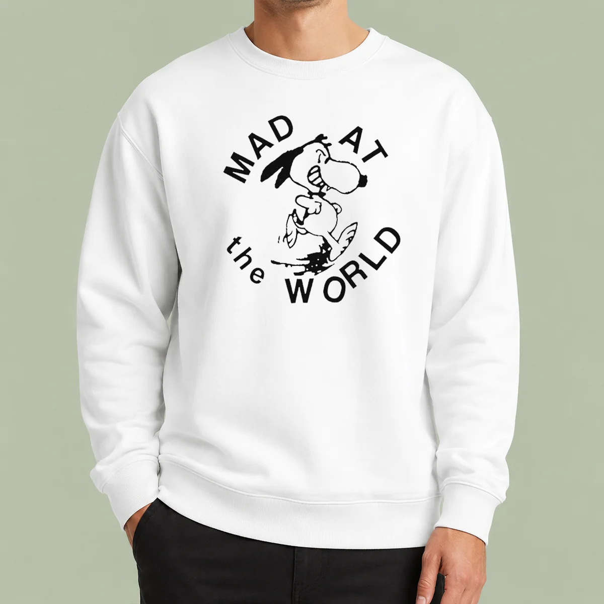 Pretty Snoopy Peanuts Mad At The World Sweater