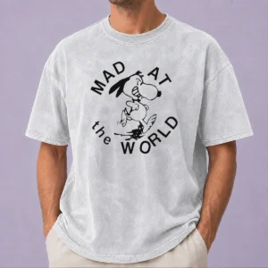 Pretty Snoopy Peanuts Mad At The World Washed T-Shirt