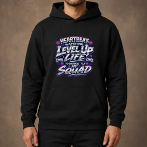 Thanks To My Squad Level Up Life Tee Hoodie