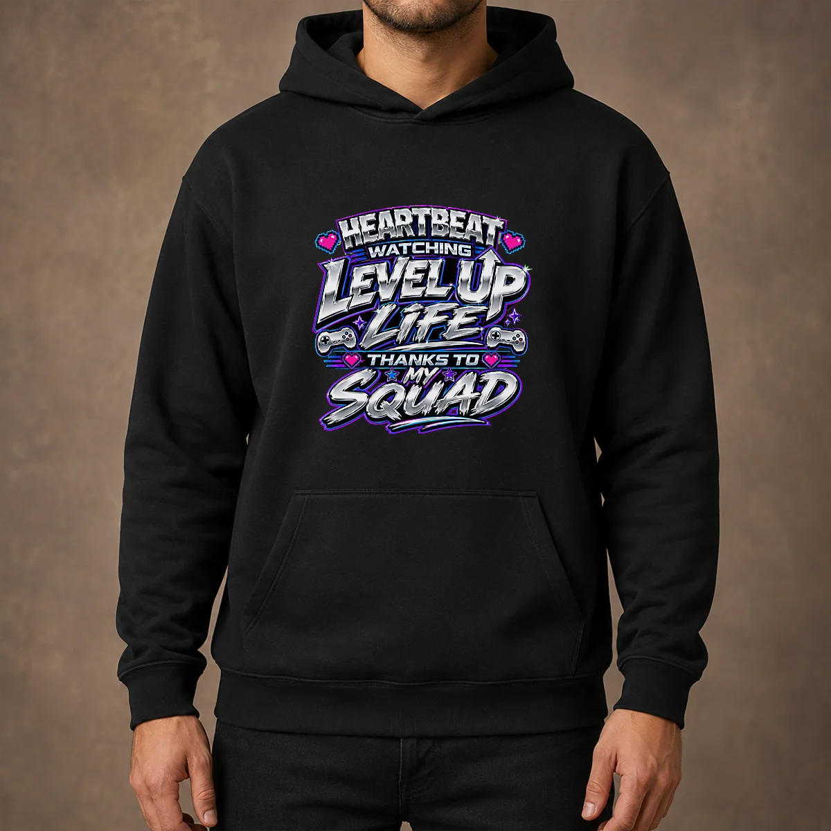 Thanks To My Squad Level Up Life Tee Hoodie