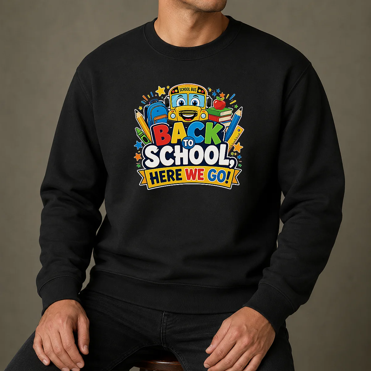 Top Back To School Excitement Vector Sweater