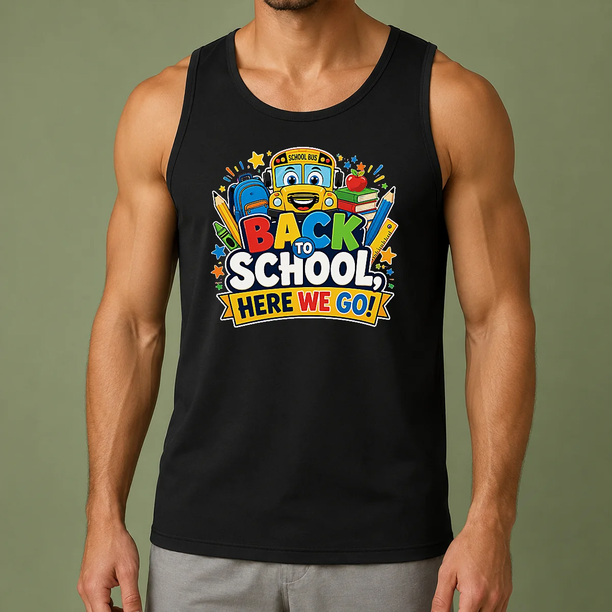 Top Back To School Excitement Vector Tank Top