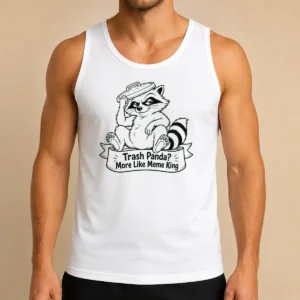 Top Cheeky Jimothy Viral Raccoon Trash Panda Line Art Tank Top